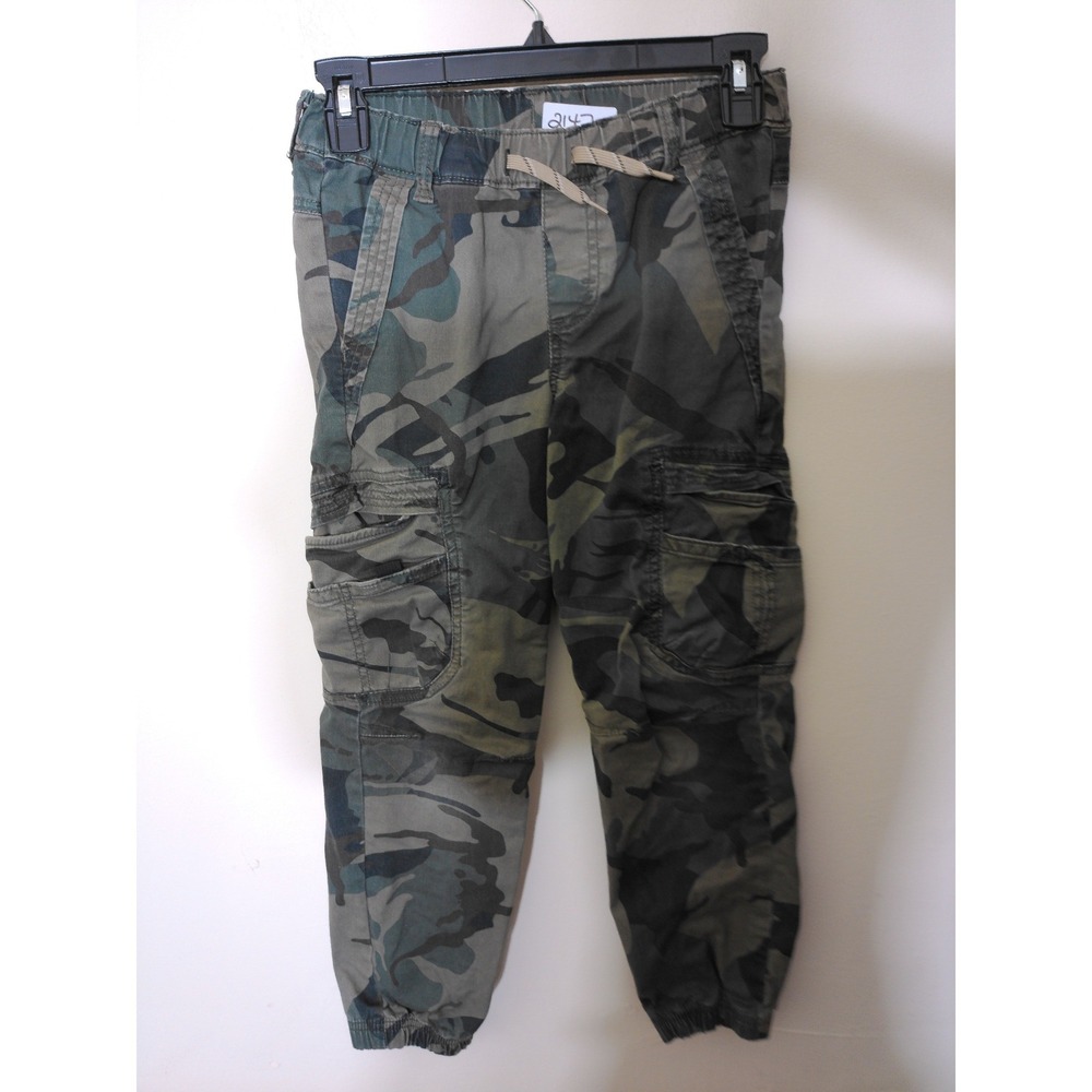 Wrangler Cargo Jogger Pants Youth Size M 8 Camo Green Utility Gorpcore 2147